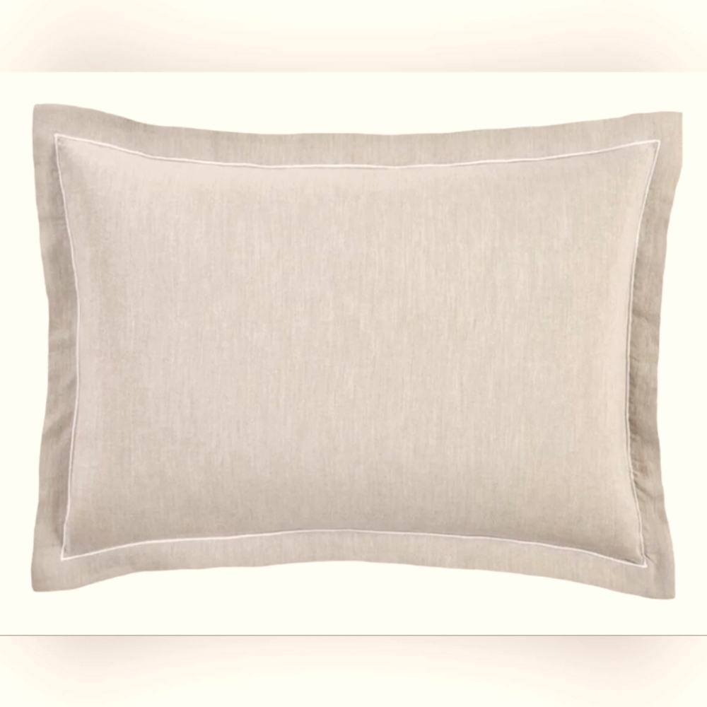 Hotel Collection HBC Linen Blend - Standard Pillow Sham - Beige